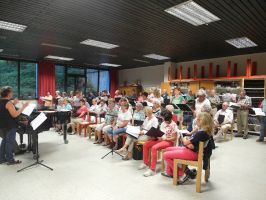 Letzte gemeinsame Probe kurz vor dem Festwochenende