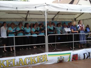 Auftritt des Eurochors auf der Showbühne