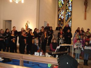 Die beiden Chöre harmonieren sehr gut zusammen