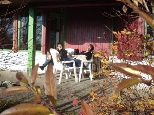 Andere nutzten die freie Zeit am Samstagmittag zum gemütlichen Ausspannen in der warmen Sonne