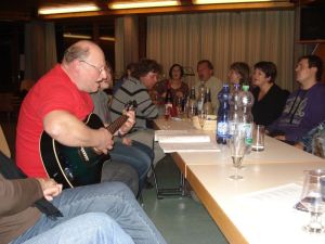 Abends wurde fleißig gesungen