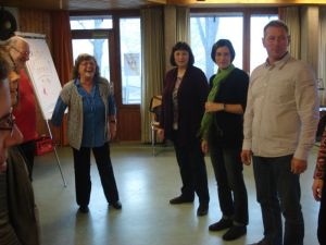 Am Sonntagmorgen wurde beim Einsingen eine sogenannte Klangstraße gebildet