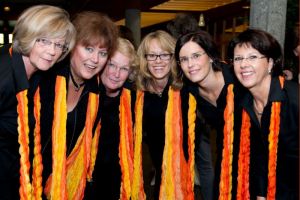 Die STIMMGABEL-Sängerinnen freuen sich auf ihren Auftritt  